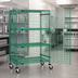 Thumbnail image #3 for Quantum Mobile Security Cage with 2 Intermediate Shelves, 48 x 24 x 69 Inches, Green Epoxy