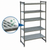 Thumbnail image #3 for Cambro Camshelving Basics Plus Polymer Stationary Starter Shelving Unit, 21 x 48 x 84 Inches, 5-Tier, Vented and Solid, Brushed Graphite