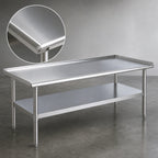 Thumbnail image #3 for Eagle Group T3048SGS Stainless Steel Griddle/Equipment Stand, Adjustable Undershelf, 16-Gauge Top, 48-3/8"W x 30-3/8"D x 25-1/4"H