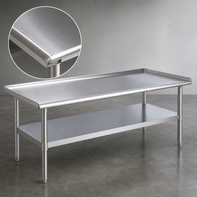 Product image #3 for Eagle Group Stainless Steel Griddle/Equipment Stand with Adjustable Undershelf, 48-3/8"W x 30-3/8"D