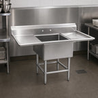 Thumbnail image #3 for Eagle Group Spec-Master FN2020-1-30L-14/3 1-Compartment Stainless Steel Floor Sink, 20 x 20 x 14-Inch Bowl, 30-Inch Left Drainboard