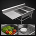 Thumbnail image #3 for John Boos Pro-Bowl 2-Compartment Commercial Sink with Left Drainboard, 68-3/16 x 33-1/2 x 44-1/16 Inches