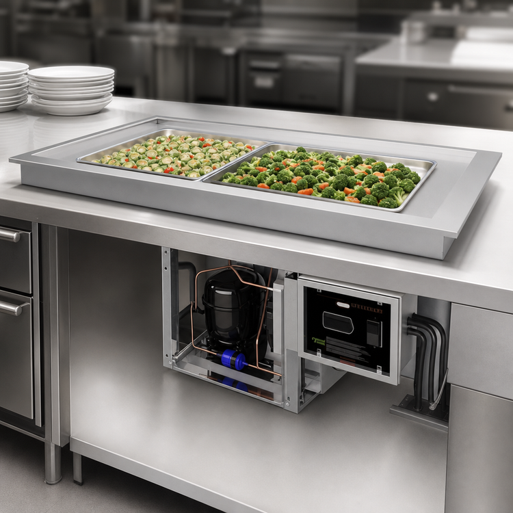 Product image #3 for Hatco R-290 Slim Drop-In Frost Top for 2 Full-Size Sheet Pans, 54-15/16 Inch Wide