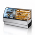 Thumbnail image #4 for True 77-1/4 Inch Dual Zone Dry and Refrigerated Curved Glass Display Merchandiser with Glass Ends, Stainless Steel