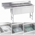 Thumbnail image #3 for Advance Tabco 3-Compartment Fabricated Sink with 24-Inch Left Drainboard, 14-Gauge 304 Stainless Steel