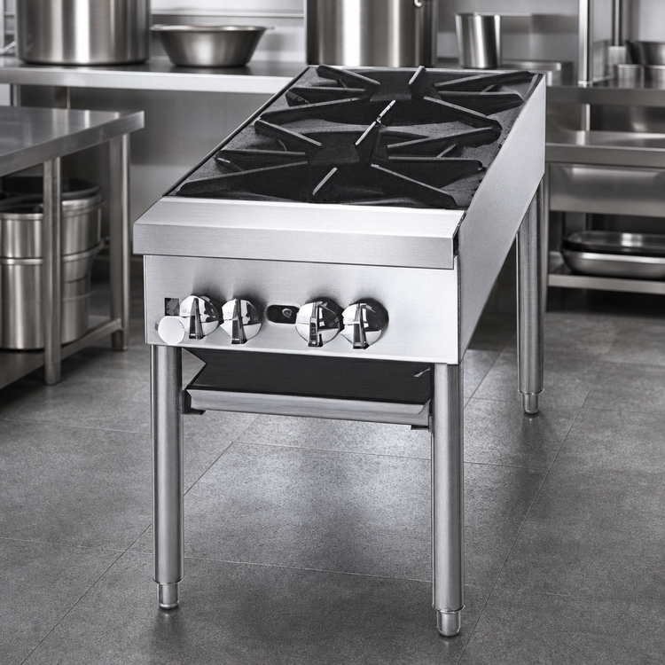 Product image #3 for Jade Range Supreme JSP-240 36 Inch Commercial Stock Pot Stove with Two 3-Ring Burners