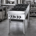 Thumbnail image #3 for Jade Range (Middleby) Supreme JSP-240 36-Inch Commercial Stock Pot Stove, Floor Model, 2 Three-Ring Burners, 240,000 BTU