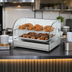 Thumbnail image #3 for Omcan Countertop Full-Service Food Warmer Display Case with Curved Glass Front, 45 L