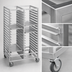 Thumbnail image #3 for Channel Manufacturing Standard Series Aluminum Double Section Cafeteria Tray Rack for 14 x 18 Trays, 36 Inch Height