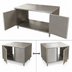 Thumbnail image #3 for BK Resources Dual-Access Enclosed Chef Table with Cabinet Base and Hinged Doors, 48 x 30 Inches