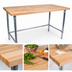 Thumbnail image #3 for John Boos 60 x 36-Inch Wood Top Work Table with 2-1/4-Inch Northern Hard Rock Maple Top and Stainless Steel Legs