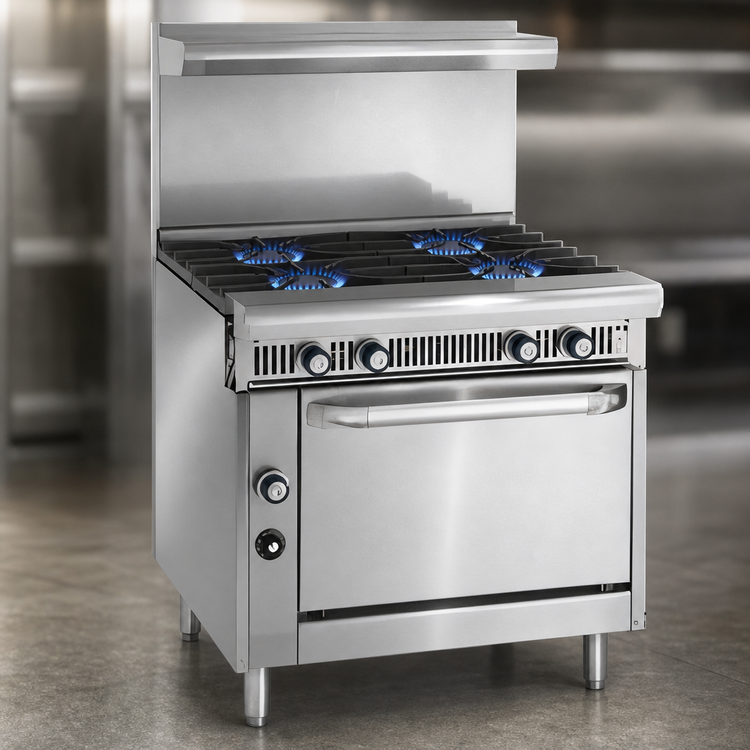 Product image #3 for Imperial Spec Series 36-Inch Heavy Duty Gas Range with 4 Open Burners and Convection Oven