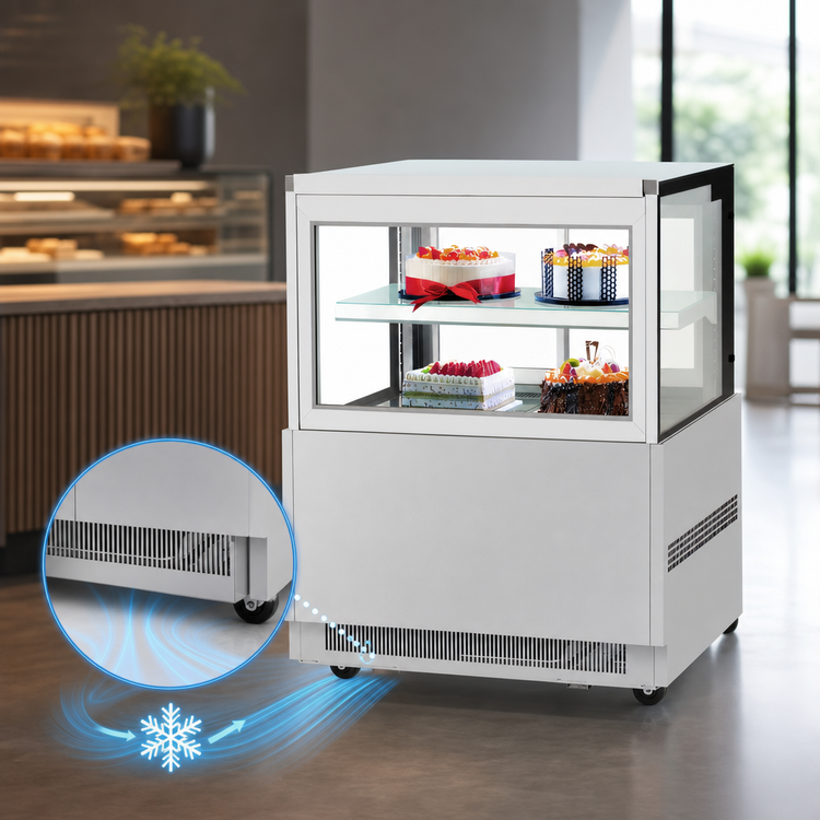 Product image #3 for Turbo Air 35-3/8-Inch Full-Service Refrigerated Bakery Display Case, 9 Cu. Ft., Self-Contained