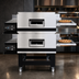 Thumbnail image #3 for Moretti Forni TT98E2S Double-Deck Electric Conveyor Pizza Oven with Stand