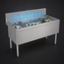 Thumbnail image #3 for Advance Tabco Prestige Supreme 60-Inch Stainless Steel Underbar Ice Chest with 10-Circuit Cold Plate and Dual Bottle Racks