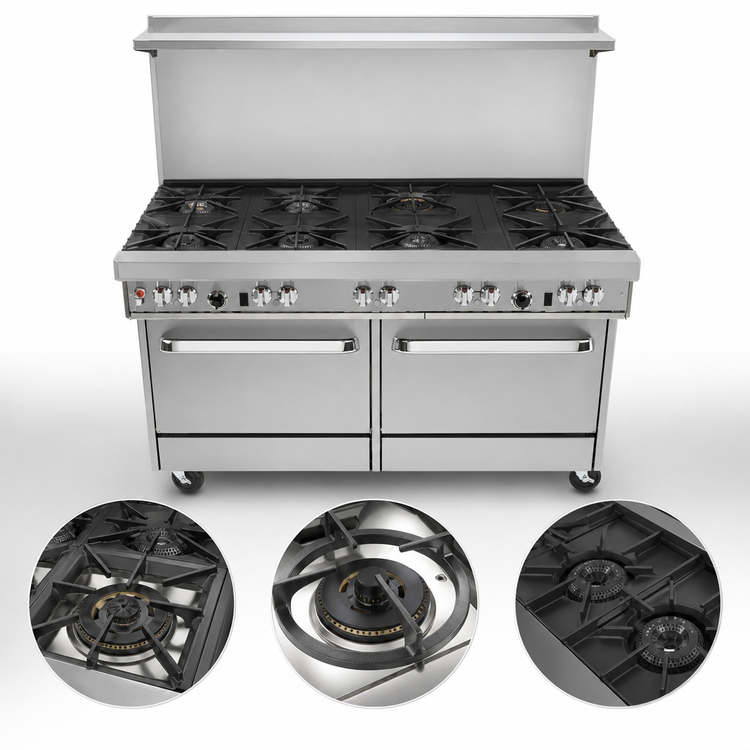 Product image #3 for Southbend Ultimate 60-Inch Gas Restaurant Range with 9 Open Burners, Standard Oven, and Convection Oven