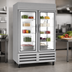 Thumbnail image #3 for Kelvinator Commercial 54-Inch Two-Section Glass Door Reach-In Refrigerator, 49 Cu. Ft., Bottom Mount