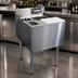 Thumbnail image #3 for CHOICE 20-Inch Freestanding Stainless Steel Underbar Mixology Unit with Sink, Rinser, Dipper Well, and Cutting Board