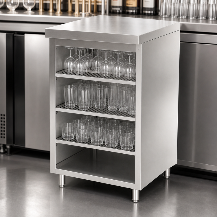 Product image #3 for Top Shelf 30-Inch Back Bar Glass Storage Cabinet with 3 Adjustable Shelves