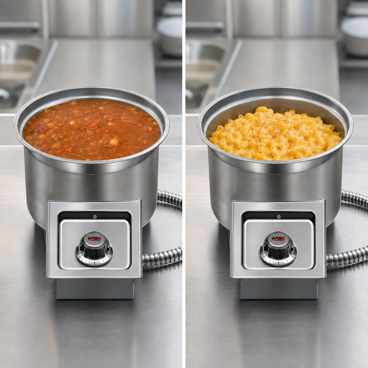 Product image #3 for APW Wyott SM-50-7 ULS Drop-In Electric Round Food Warmer, 7 Qt, Wet/Dry, Non-Insulated