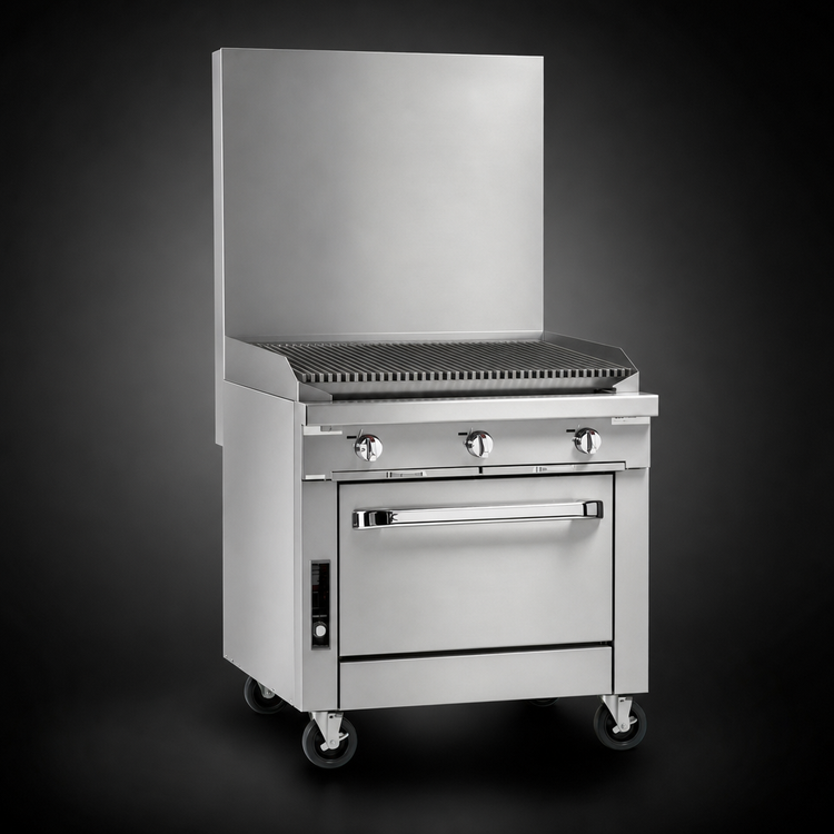Product image #3 for Southbend Platinum 36-Inch Heavy Duty Gas Charbroiler Range with Cabinet Base and Cast Iron Grates