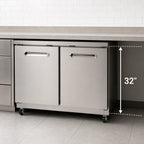 Thumbnail image #3 for Kelvinator Commercial KCHUC36F-32 36-Inch ADA-Height Undercounter Freezer, 2-Section, 2 Solid Doors, Stainless Steel