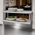 Thumbnail image #3 for BK Resources Double Tier Wall Mounted Pass-Through Shelf, 36 x 18 Inches, 304 Stainless Steel