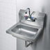 Thumbnail image #3 for BK Resources Wall-Mounted Hand Sink Package with Lead-Free Faucet, 14 x 10 x 5 Bowl, 304 Stainless Steel