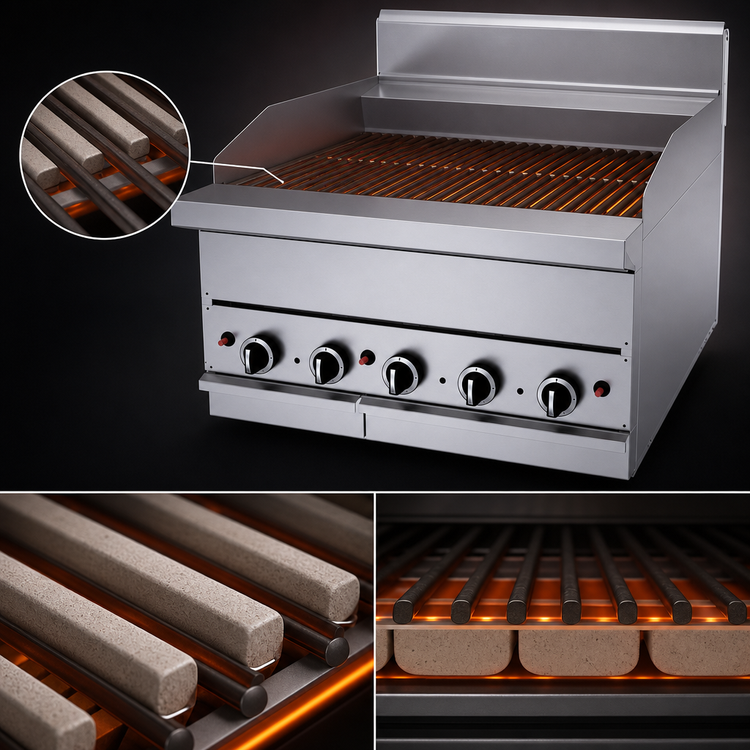 Product image #3 for Garland GF30-BRL GF Sentry Flame Failure Series 30-Inch Countertop Gas Charbroiler with Ceramic Briquettes