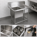 Thumbnail image #3 for John Boos Pro-Bowl 1-Compartment Sink with Right Drainboard, 14-Gauge 300 Series Stainless Steel