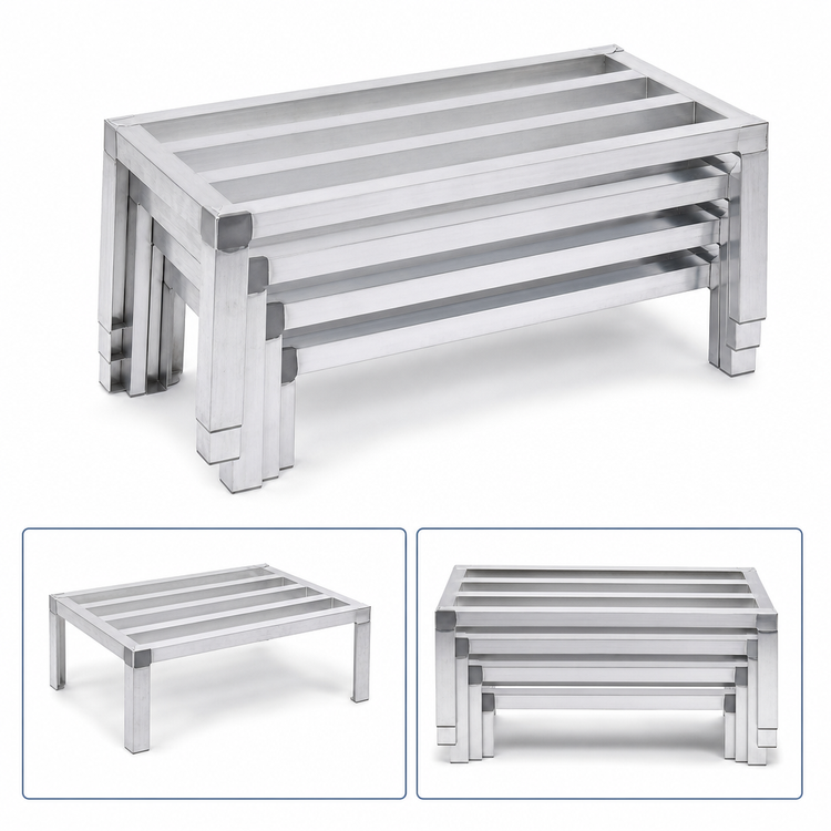 Product image #3 for Eagle Group Nesting Aluminum Dunnage Rack, 24 x 20 x 12 Inches, 3,200 lb. Capacity