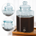Thumbnail image #3 for 2 Gallon Clear Glass Beverage Dispenser with Ice Chamber, No Base