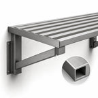 Thumbnail image #3 for Eagle Group CLHDWS-21120 Heavy-Duty Stainless Steel Wall-Mounted Shelf, 120"W x 21"D, 4 Support Brackets