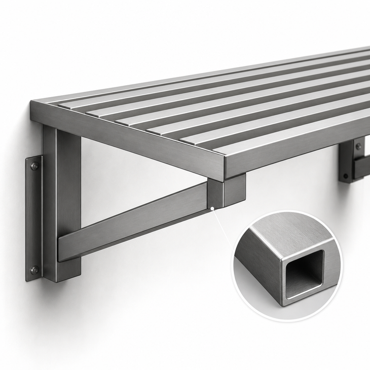 Product image #3 for Eagle Group Cooking Line Heavy Duty Wall Shelf, 120"W x 21"D Stainless Steel