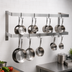 Thumbnail image #3 for John Boos PRW25 Wall-Mount Double-Bar Stainless Steel Pot Rack, 120-Inch, 20 Double Hooks