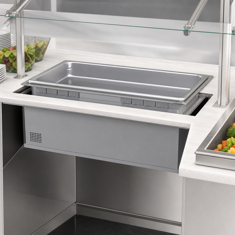 Product image #3 for Hatco Drop-In Rectangular Heated Well, Non-Insulated, Full-Size Pan, High Watt, Stainless Steel