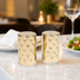 Thumbnail image #3 for American Metalcraft Gold Hammered Stainless Steel Salt & Pepper Shaker Set, 2 oz.