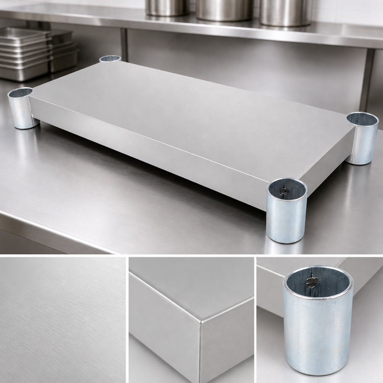 Product image #3 for BK Resources 18/430 Stainless Steel Undershelf for 72-Inch x 24-Inch Work Table