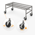 Thumbnail image #3 for Eagle Group Mobile Stainless Steel Wire Dunnage Rack with Casters, 36 x 18 x 14 Inches, 800 lb Capacity