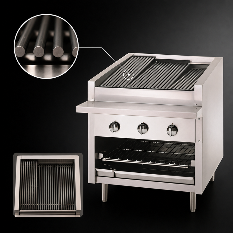 Product image #3 for Bakers Pride Dante Series C-24RS-R Countertop Radiant Gas Charbroiler, 24-Inch Wide