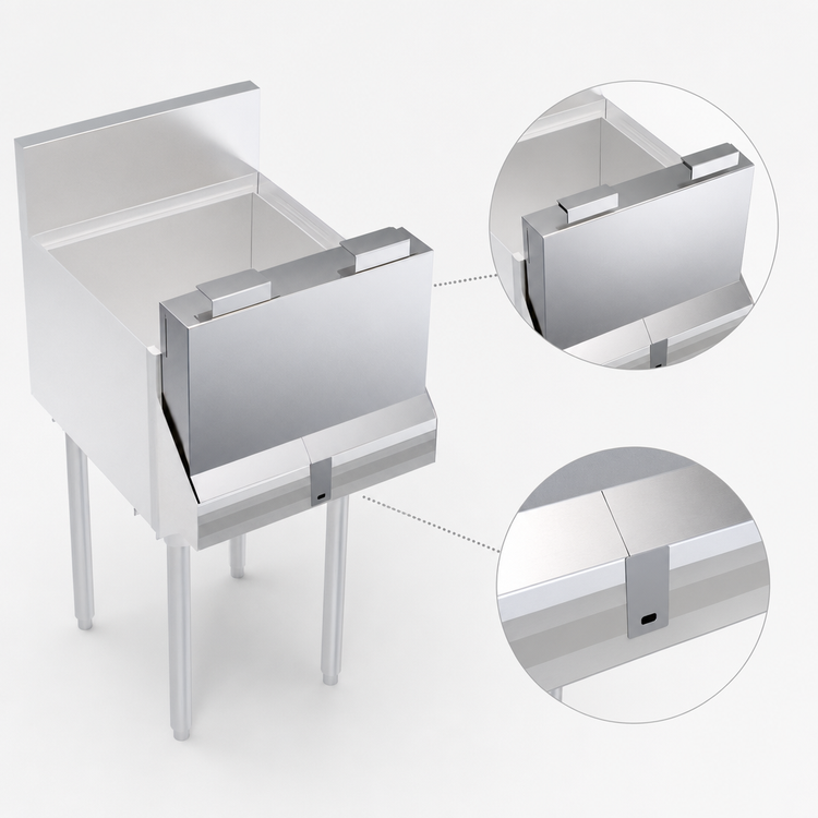 Product image #3 for Krowne Royal Series Single 18-Inch Stainless Steel Speed Rail Locking Cover