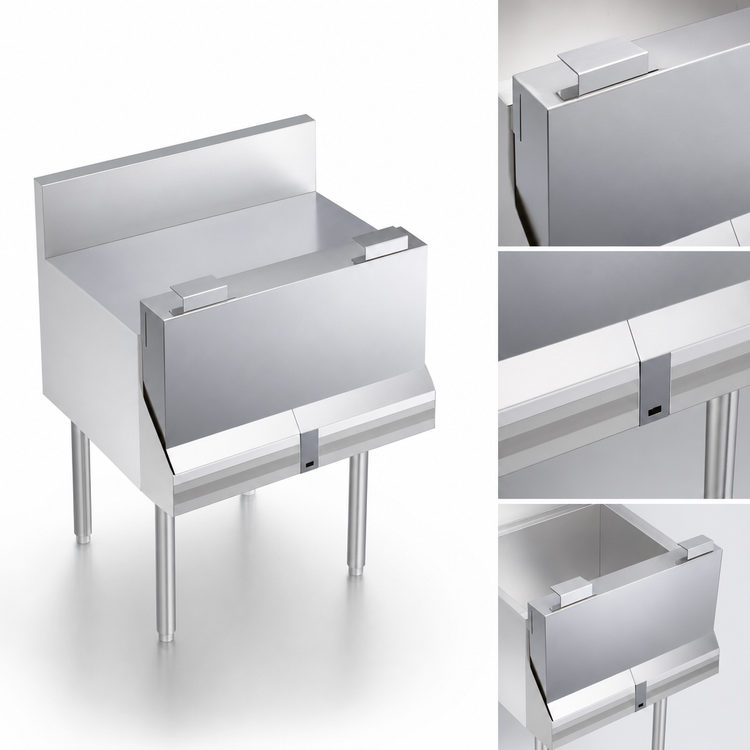 Product image #3 for Krowne Royal Series Single 24-Inch Stainless Steel Speed Rail Locking Cover