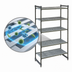 Thumbnail image #3 for Cambro Camshelving Basics Plus 5-Tier Stationary Vented Polymer Shelving Starter Unit, 24 x 48 x 72 Inches, Brushed Graphite