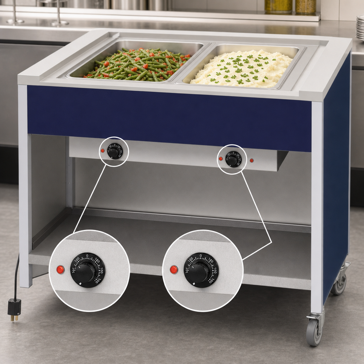 Product image #3 for Atlas Metal INFIH-OT-2 Mobile Hot Food Unit with 2 Wells