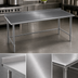 Thumbnail image #3 for Eagle Group Budget Series Open Base Stainless Steel Work Table, 144 x 24 Inches, 1-1/2 Inch Rear Up-Turn