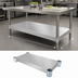 Thumbnail image #3 for BK Resources 18-Gauge 430 Stainless Steel Undershelf for 60 x 36 Inch Work Table
