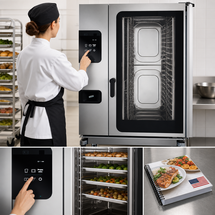 Product image #3 for Convotherm Maxx Pro K-12 20.20 Electric Roll-In Combi Oven/Steamer with (20) Full-Size Sheet Pan Capacity