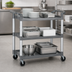 Thumbnail image #3 for Winco 3-Tier Gray Plastic Utility Bus Cart, 400 lb Capacity