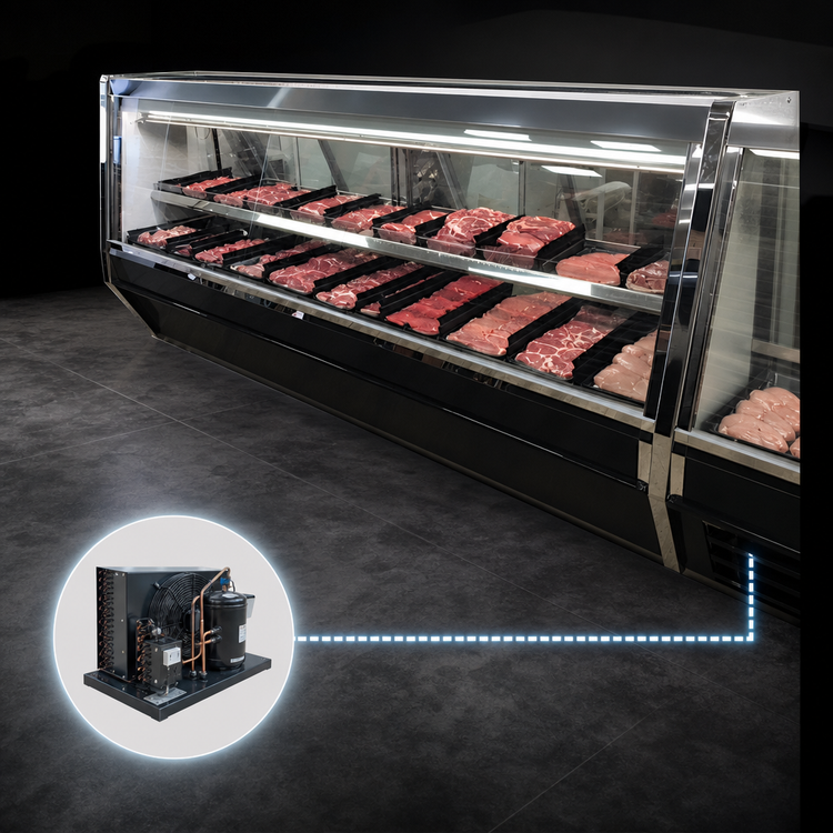Product image #3 for Howard-McCray 40E Series Full-Service Remote Red Meat Service Case, 100-1/2 Inch, Single Duty, Endless Design, LED Lighting
