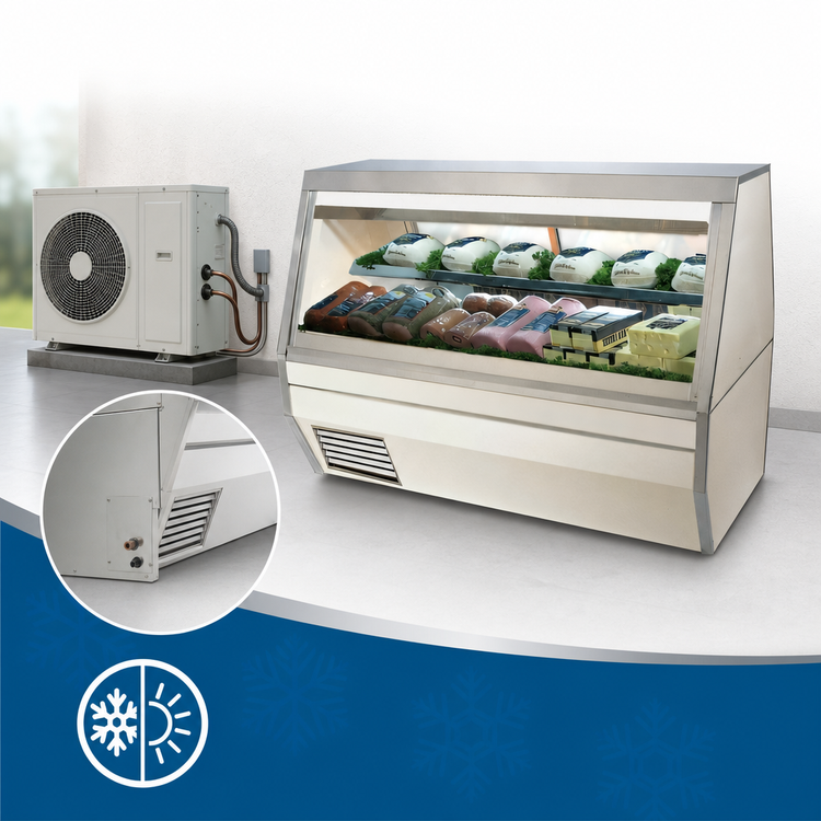 Product image #3 for Howard-McCray 119-Inch Remote Double Duty Deli Meat & Cheese Service Case with Straight Glass and LED Lighting